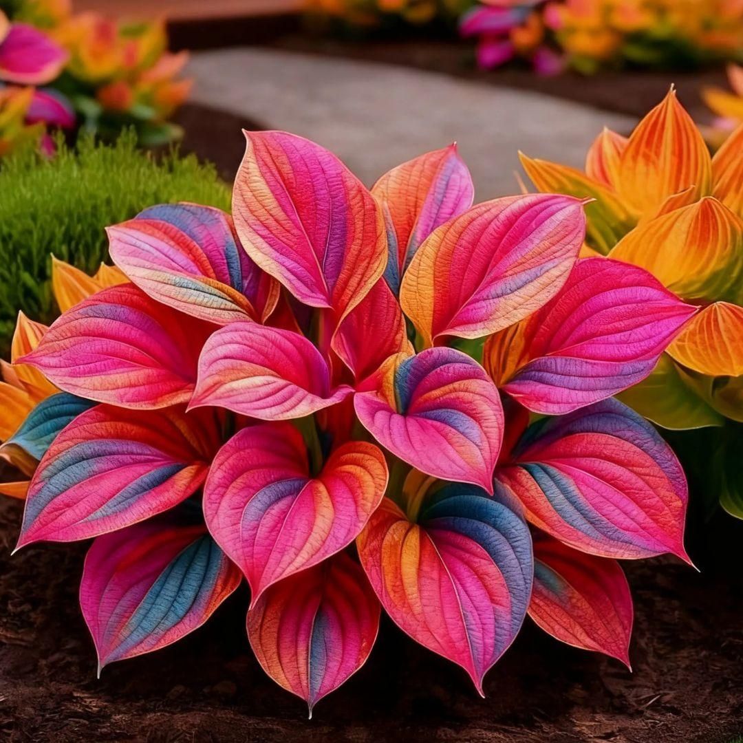 Multicolor Hosta Plant